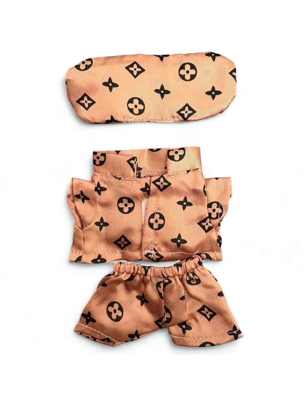 Labubu LV rose gold pajama set
